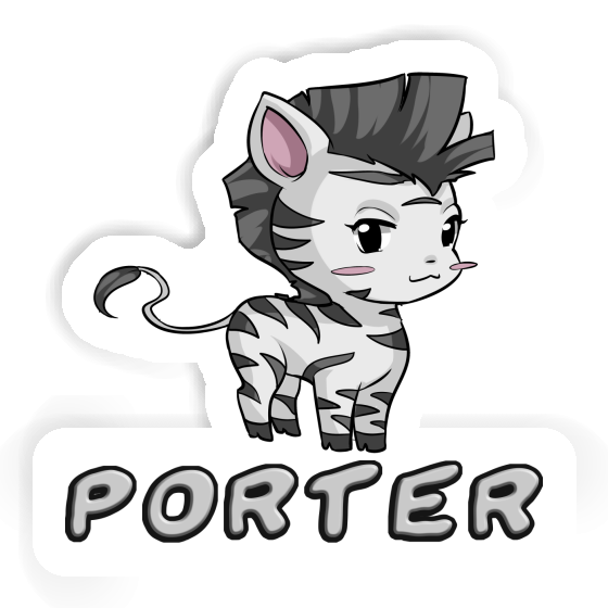 Sticker Porter Zebra Gift package Image