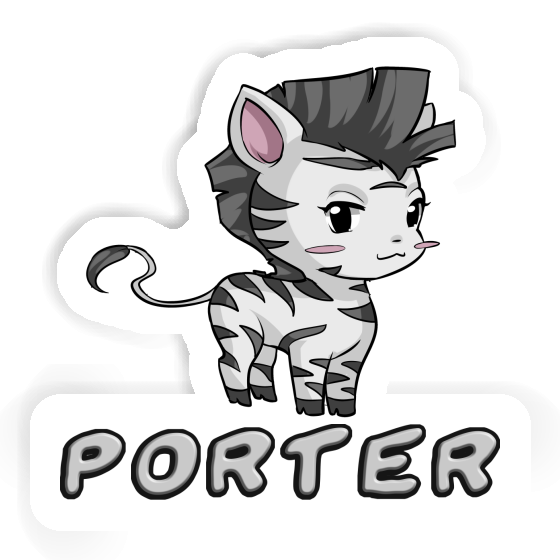 Sticker Porter Zebra Image