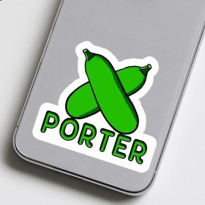 Zucchini Sticker Porter Notebook Image