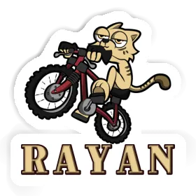 Chat à vélo Autocollant Rayan Image