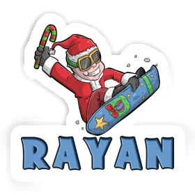 Rayan Aufkleber Weihnachts-Snowboarder Image
