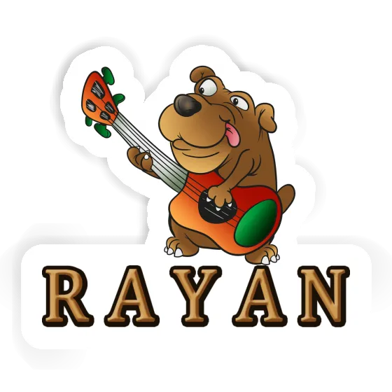 Autocollant Rayan Chien guitariste Notebook Image