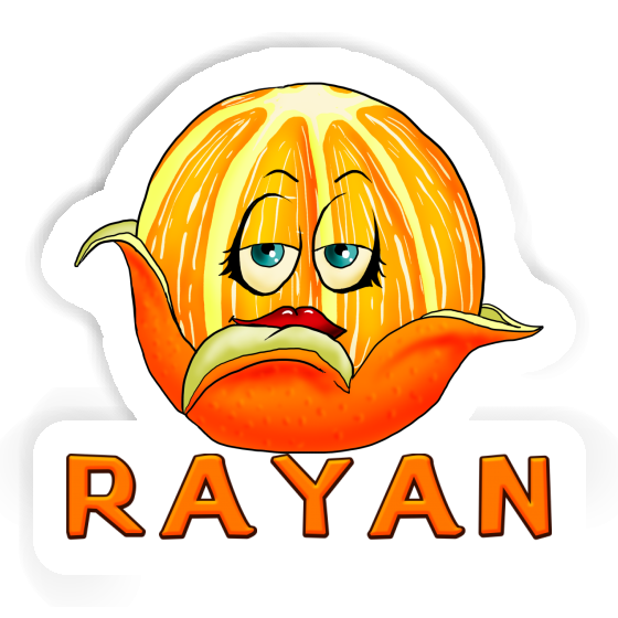 Sticker Rayan Orange Notebook Sticker Rayan Orange Gift package Image