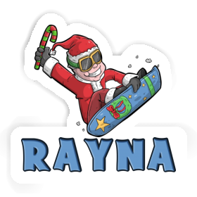 Sticker Rayna Christmas Snowboarder Image