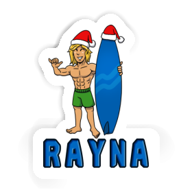 Rayna Sticker Christmas Surfer Image