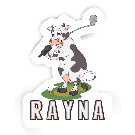 Rayna Sticker Golf Cow Laptop Image