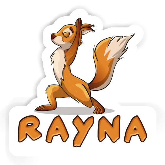 Yoga Squirrel Sticker Rayna Laptop Image