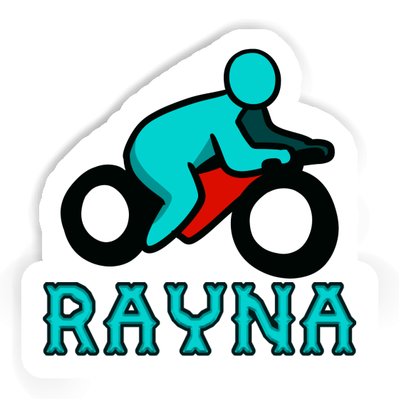 Motorbike Driver Sticker Rayna Laptop Image