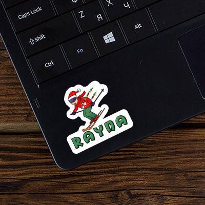 Sticker Christmas Skier Rayna Laptop Image