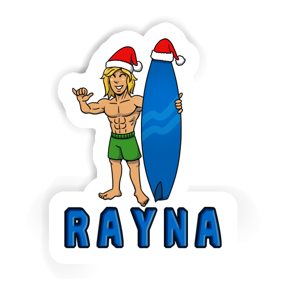 Christmas Surfer Sticker Rayna Notebook Image