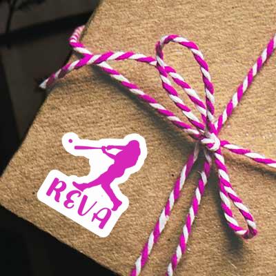 Baseball Player Sticker Reva Laptop Image