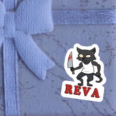 Psycho Cat Sticker Reva Notebook Image