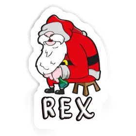Père Noël Autocollant Rex Image