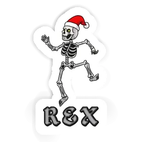 Aufkleber Rex Weihnachts-Skelett Image