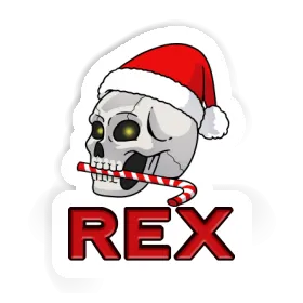 Sticker Rex Weihnachtstotenkopf Image