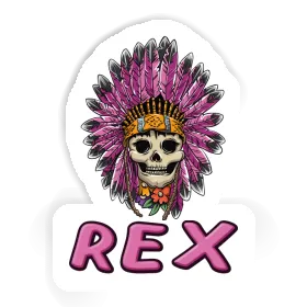 Aufkleber Damen Totenkopf Rex Image