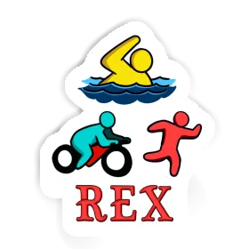 Rex Autocollant Triathlète Image