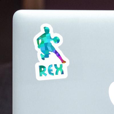Autocollant Joueuse de basket-ball Rex Laptop Image