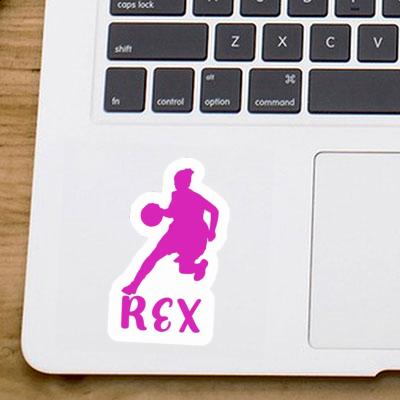 Rex Autocollant Joueuse de basket-ball Laptop Rex Autocollant Joueuse de basket-ball Laptop Image