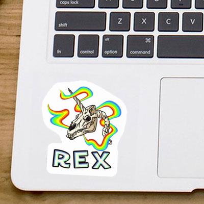 Autocollant Crâne de licorne Rex Laptop Image