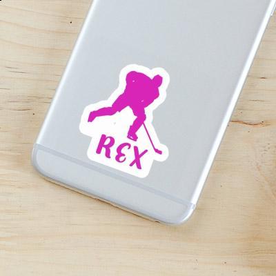 Rex Autocollant Joueuse de hockey Laptop Image