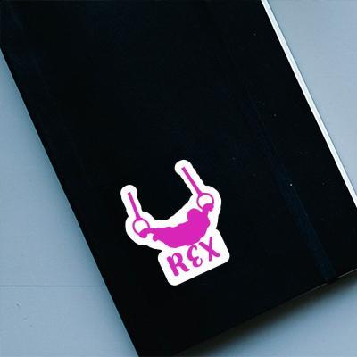 Autocollant Rex Gymnaste aux anneaux Notebook Image