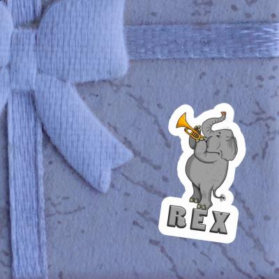 Rex Autocollant Eléphant trompette Rex Autocollant Eléphant trompette Image
