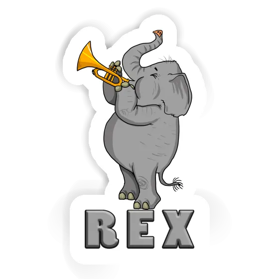 Rex Autocollant Eléphant trompette Notebook Rex Autocollant Eléphant trompette Notebook Image