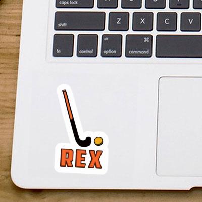 Autocollant Rex Crosse d'unihockey Notebook Image