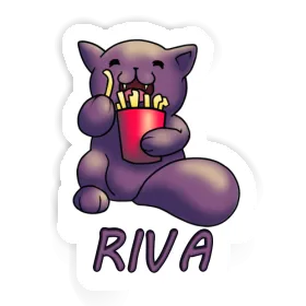 Sticker Pommes-Katze Riva Image
