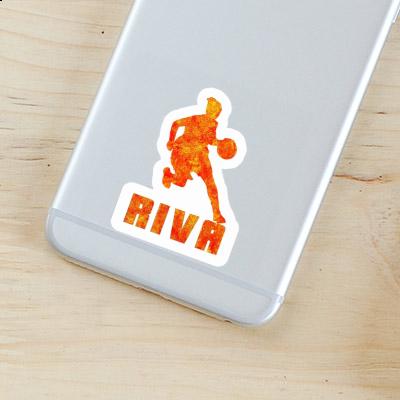 Autocollant Joueuse de basket-ball Riva Laptop Image