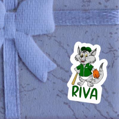 Aufkleber Riva Baseball-Katze Notebook Aufkleber Riva Baseball-Katze Notebook Image