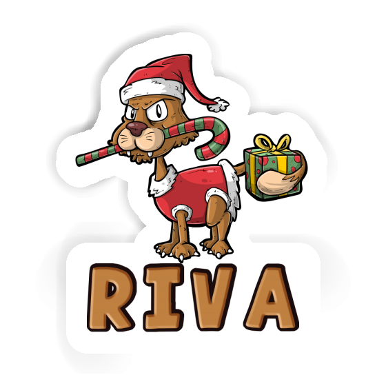 Autocollant Chat de Noël Riva Notebook Autocollant Chat de Noël Riva Gift package Image