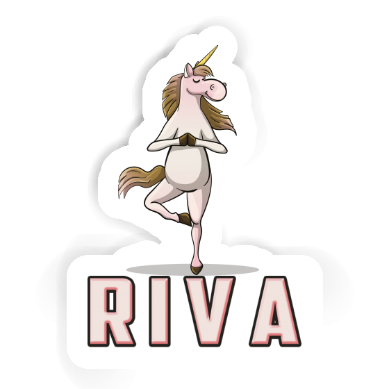 Licorne de yoga Autocollant Riva Licorne de yoga Autocollant Riva Image
