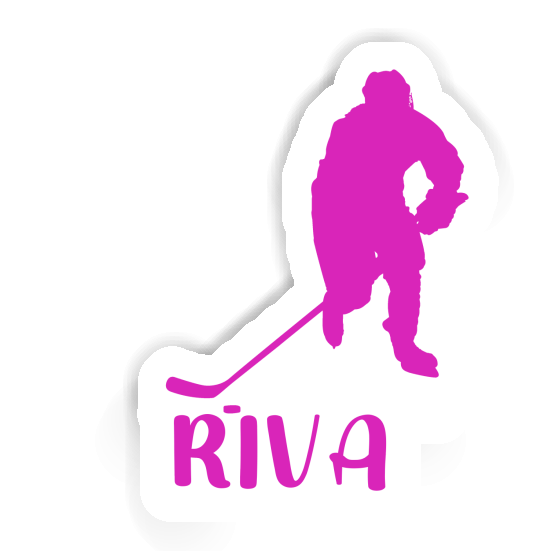 Joueuse de hockey Autocollant Riva Laptop Image