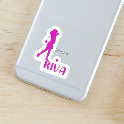 Riva Sticker Golfer Laptop Image