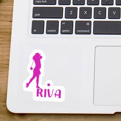 Aufkleber Golferin Riva Laptop Image