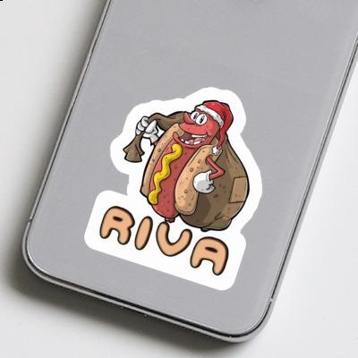Aufkleber Riva Weihnachts-Hotdog Laptop Image