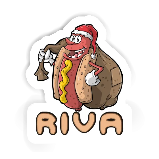 Aufkleber Riva Weihnachts-Hotdog Image