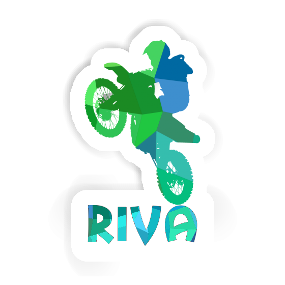 Motocrossiste Autocollant Riva Image