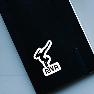Yoga Woman Sticker Riva Laptop Yoga Woman Sticker Riva Laptop Image