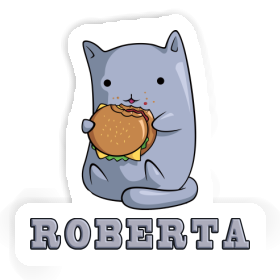 Roberta Sticker Hamburger Cat Image