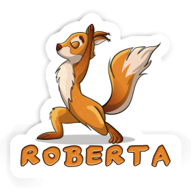 Roberta Sticker Yoga Squirrel Image