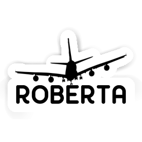 Sticker Roberta Airplane Image
