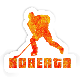Roberta Sticker Hockey Player Image
