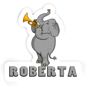 Trumpet Elephant Sticker Roberta Image