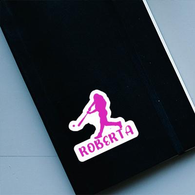 Baseball Player Sticker Roberta Laptop Image