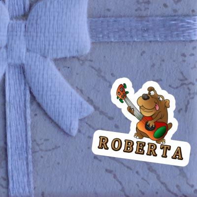 Autocollant Chien guitariste Roberta Laptop Image