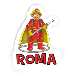 Roma Aufkleber Feuerwehrmann Image