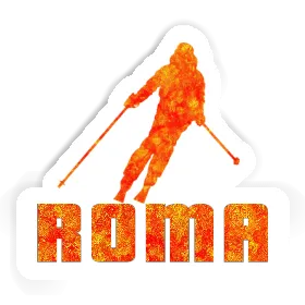 Roma Sticker Skifahrerin Image